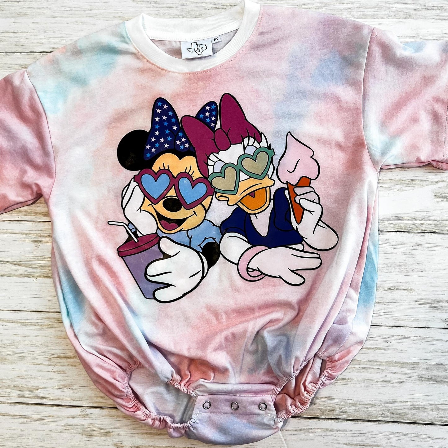 Cotton Candy Besties Bubble Romper + Tee