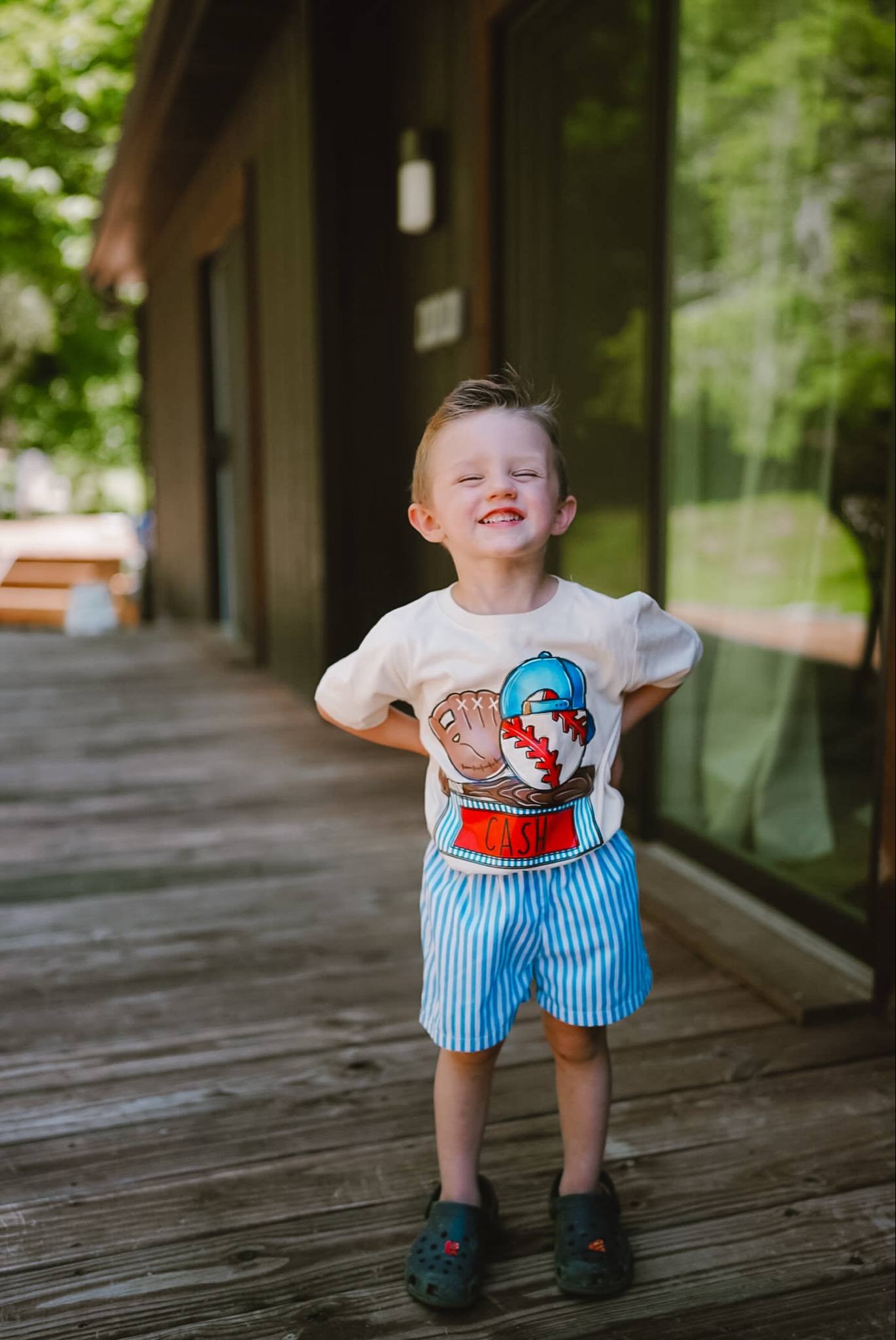 Baseball Sibling Bubble Romper + Tee