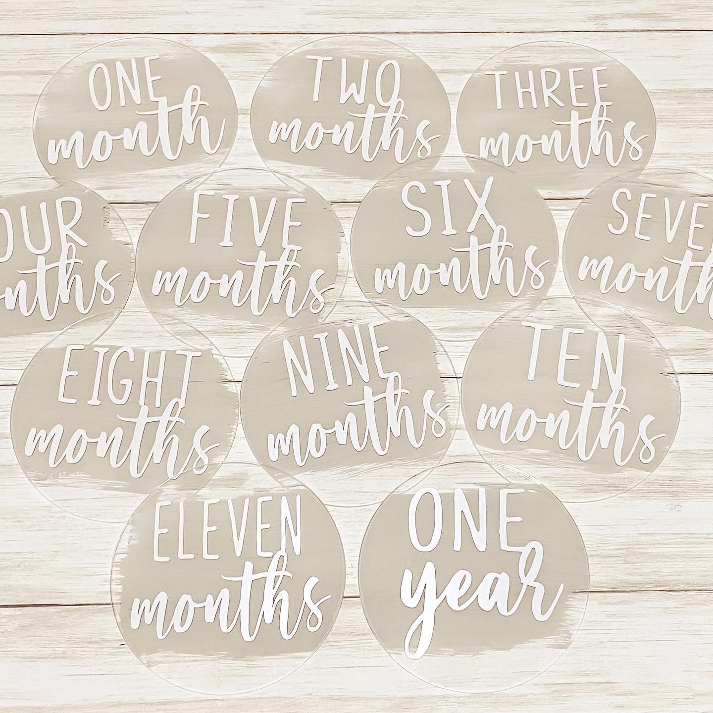 Acrylic Milestone Rounds