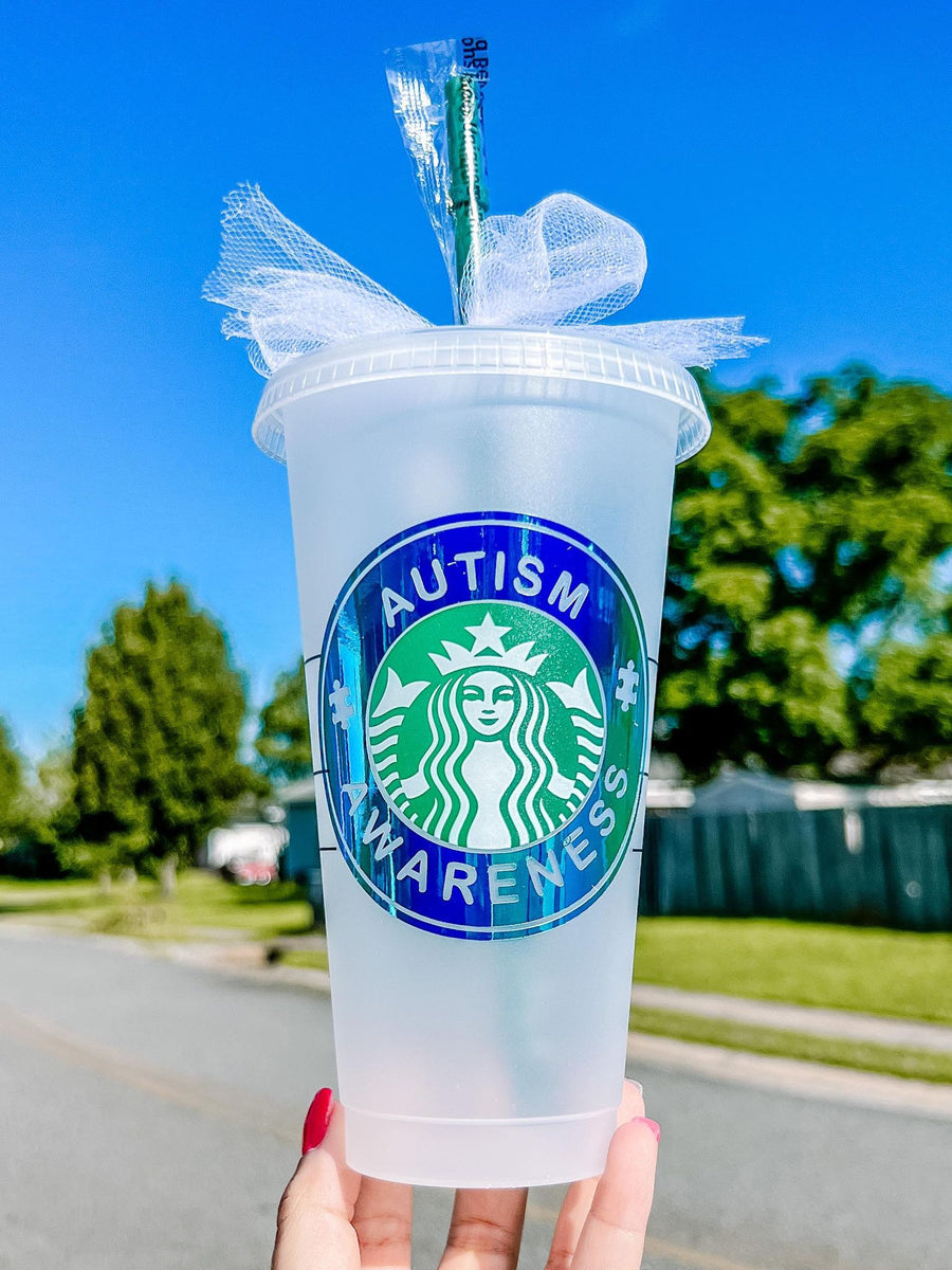 Starbucks Snow Globe Austin Awareness Cups Autism Awareness – Kelly the  Craft Nerd