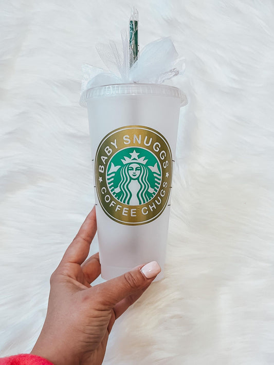 Baby Snuggs + Coffee Chugs Starbies Cup