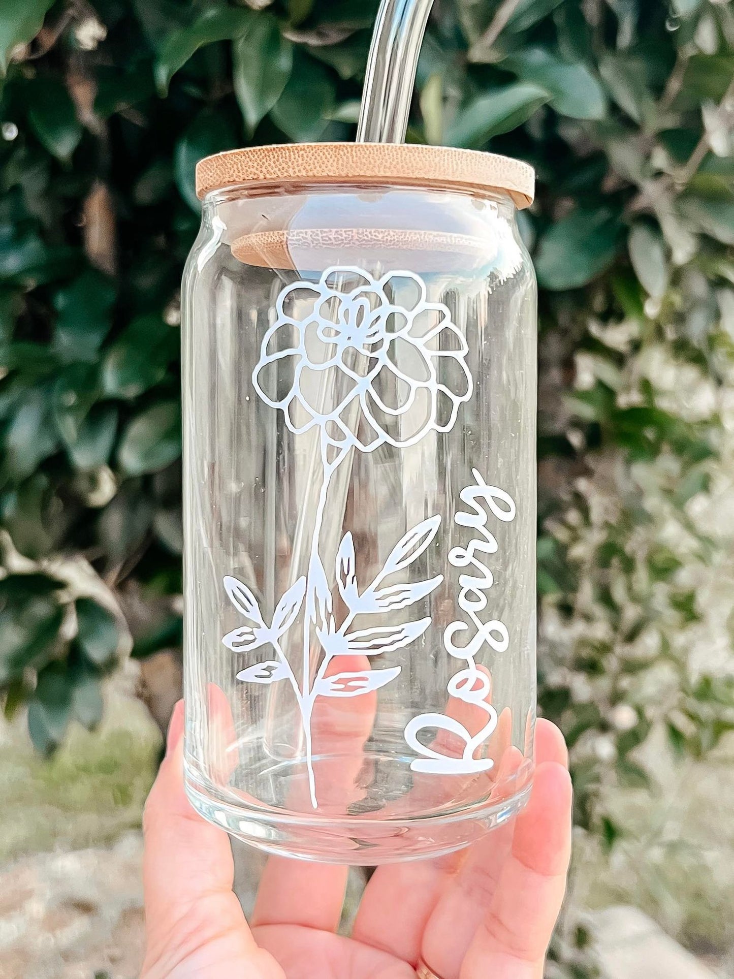 Birthday Month Flower Coffee Glass