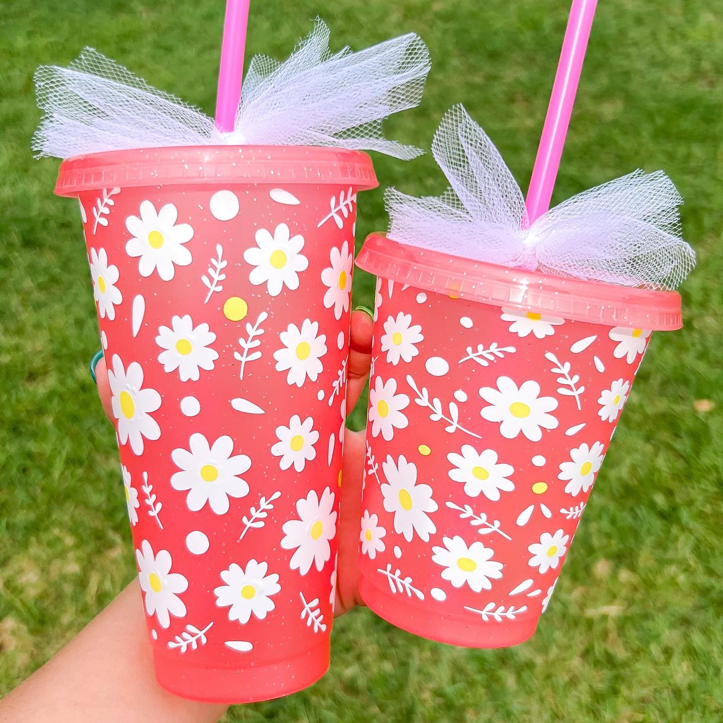Daisy Wrap Glitter Cup (KIDS)