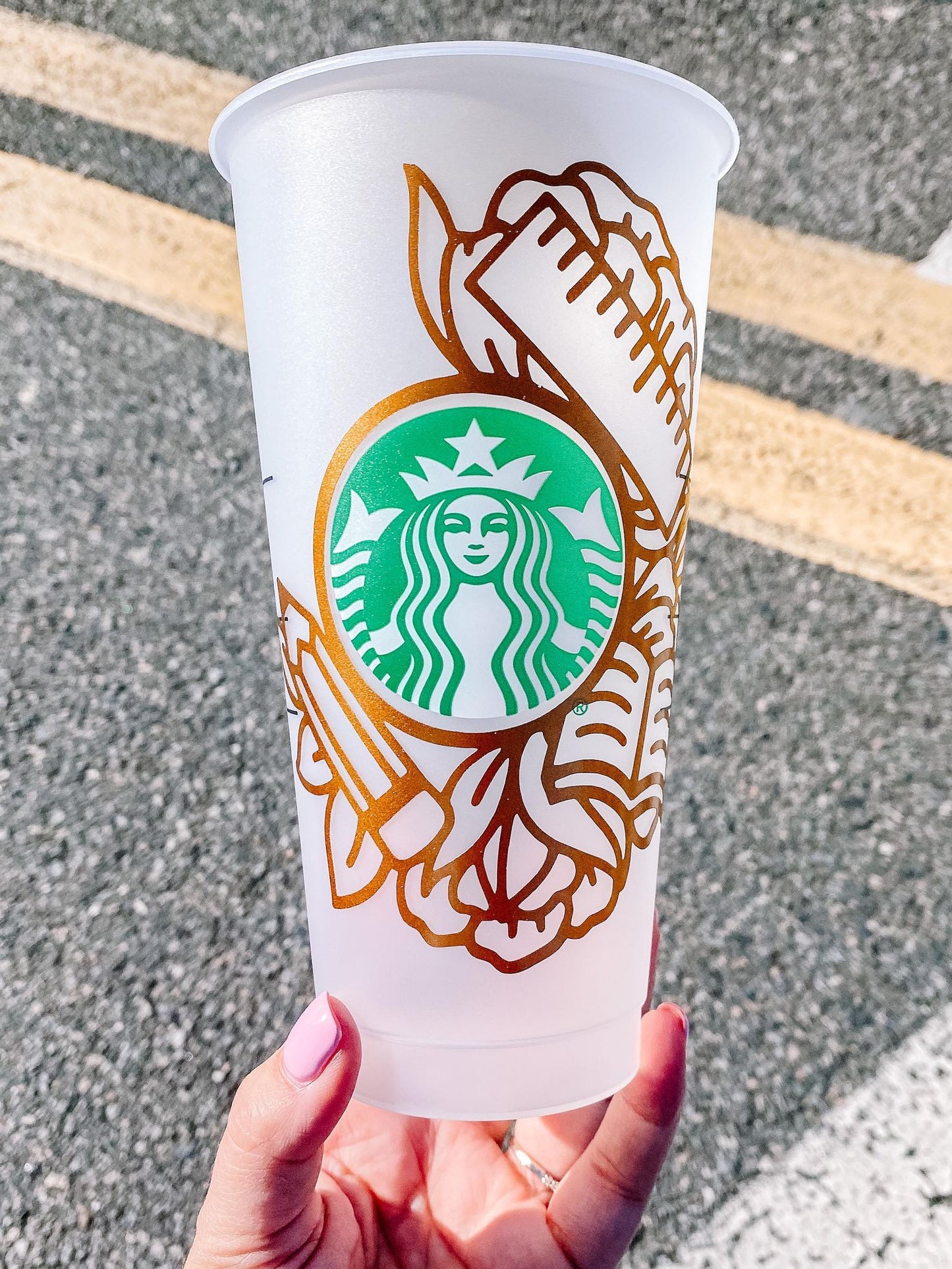 Floral Teacher Theme Starbies Cup