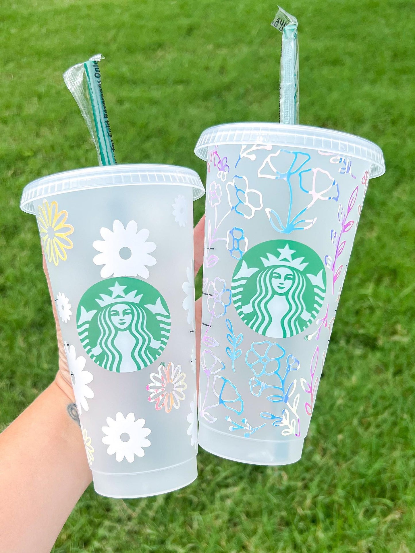 Retro Flower Wrap Starbies Cup