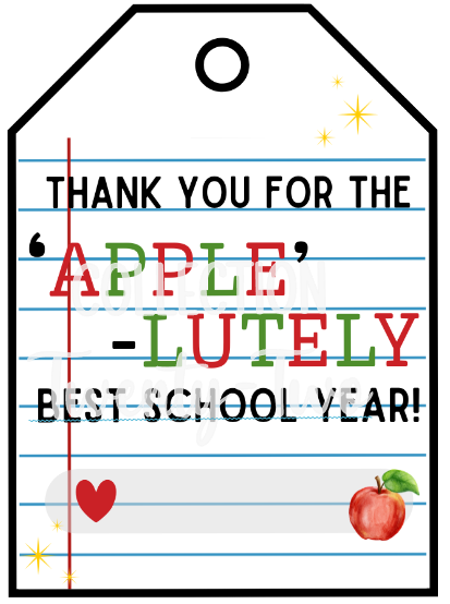 Apple-Lutely Best School Year Tag