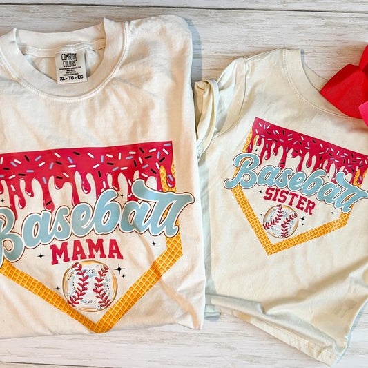 Baseball Mama Drip Tee