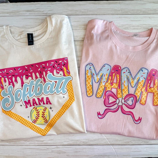 Softball Mama Drip Tee