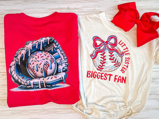 Little Sister Biggest Fan Bubble Romper