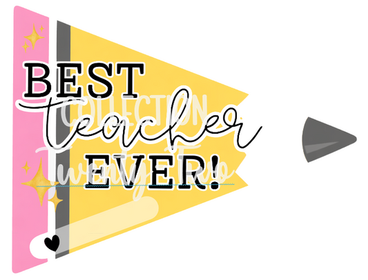 Best Teacher Ever Flag Tag