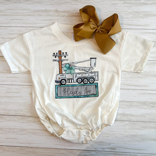 Linemans Daughter Bubble Romper + Tee