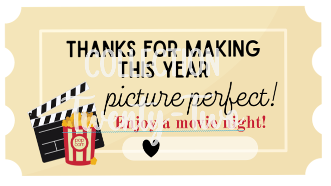 Movie Ticket Teacher Tag