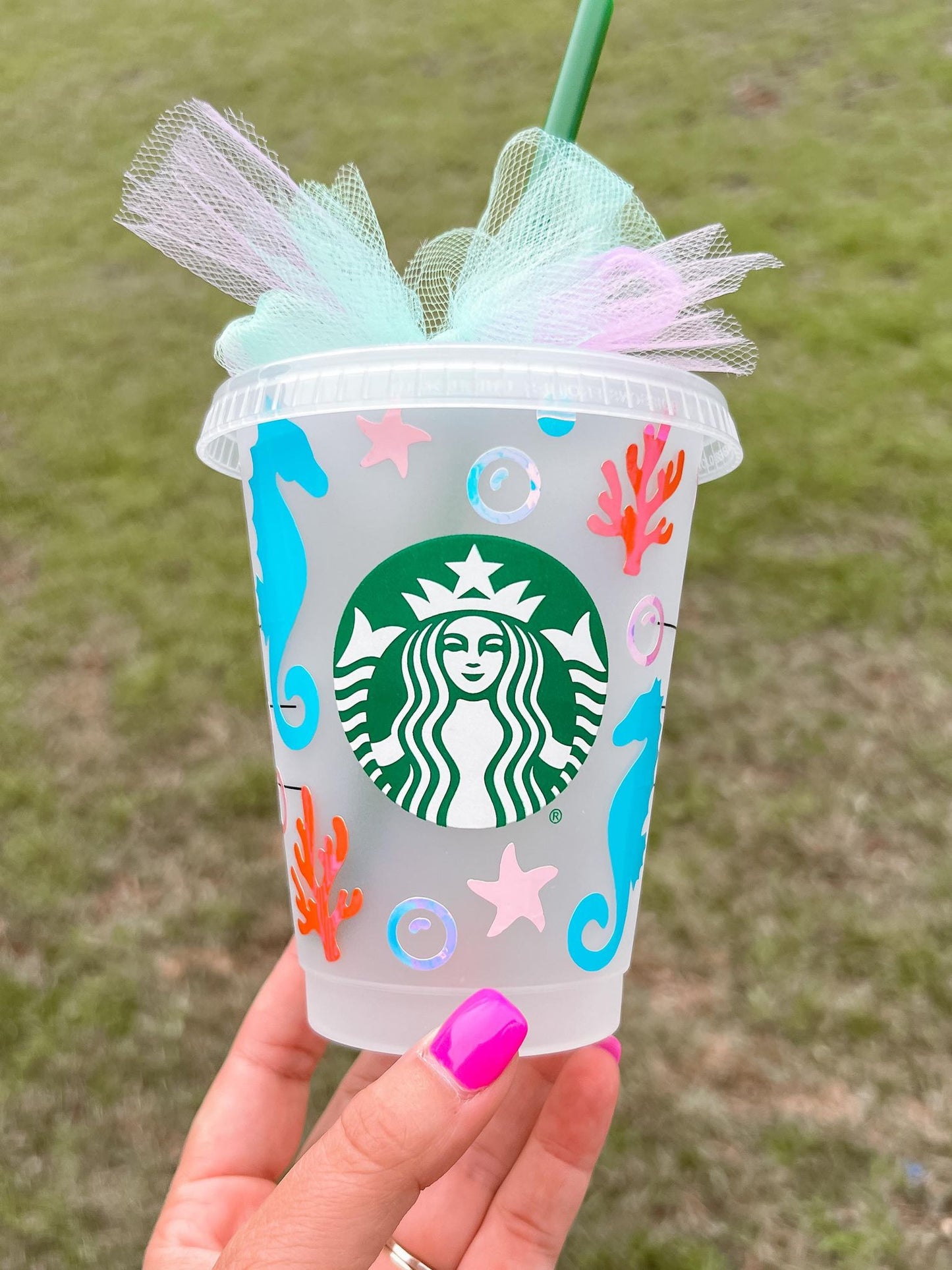 Mermaid Theme Starbies Cup