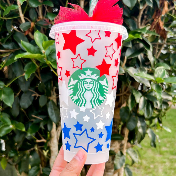 Red, White + Blue Stars Starbies Cup