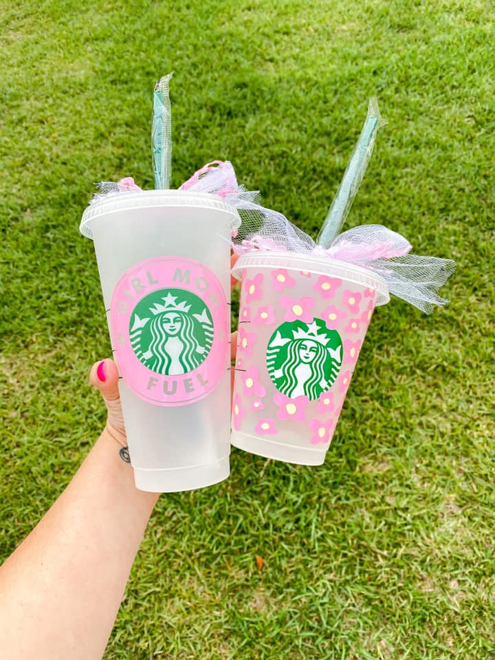 Mommy + Me FLORAL Starbucks Cups