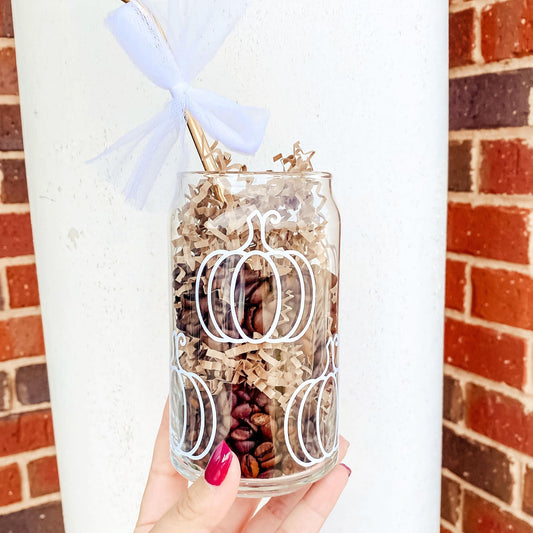 Pumpkin Coffee Glass