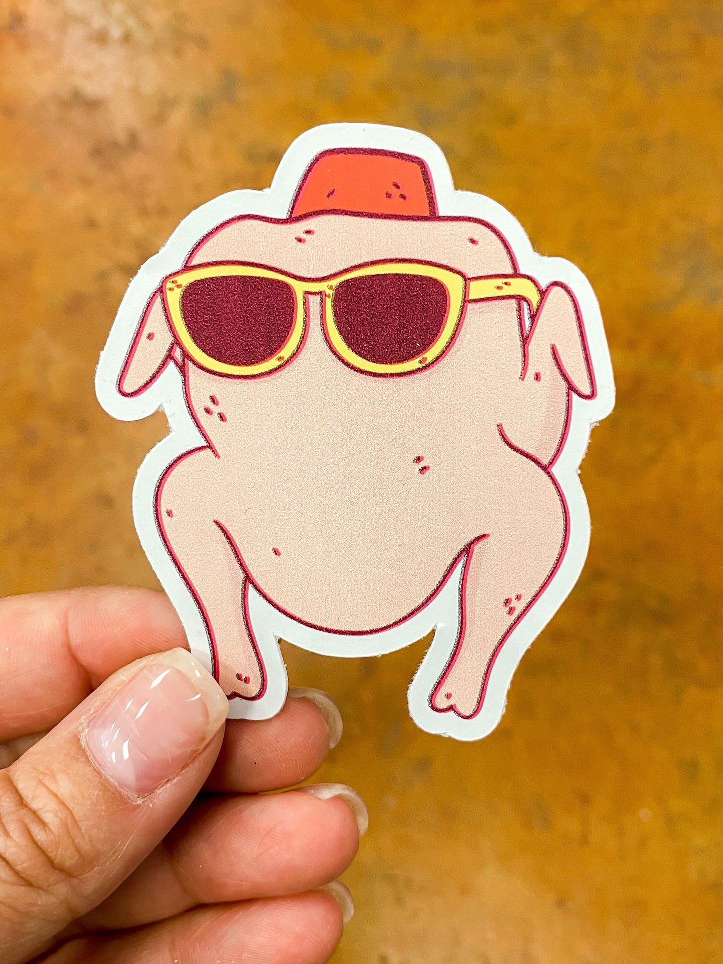 Turkey with Sunglasses Sticker