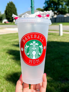 Baseball Mom Starbies Cup