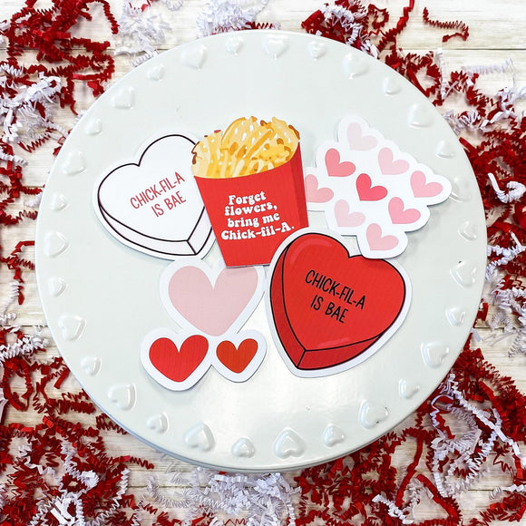 Chick-Fil-A V-Day sticker set