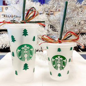 Christmas Tree WRAP Starbies Cup