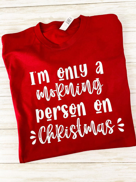 Morning Person On Christmas Tee