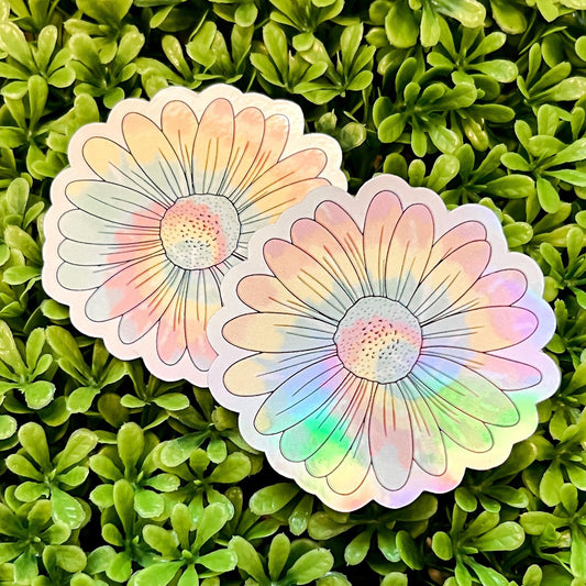 Tie Dye Flower Sticker