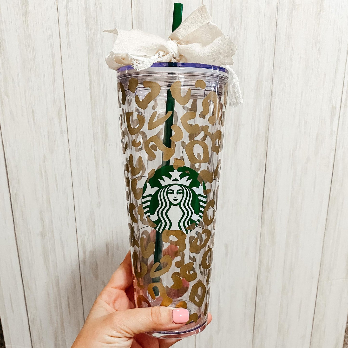 Leopard WRAP Acrylic Starbies Cup