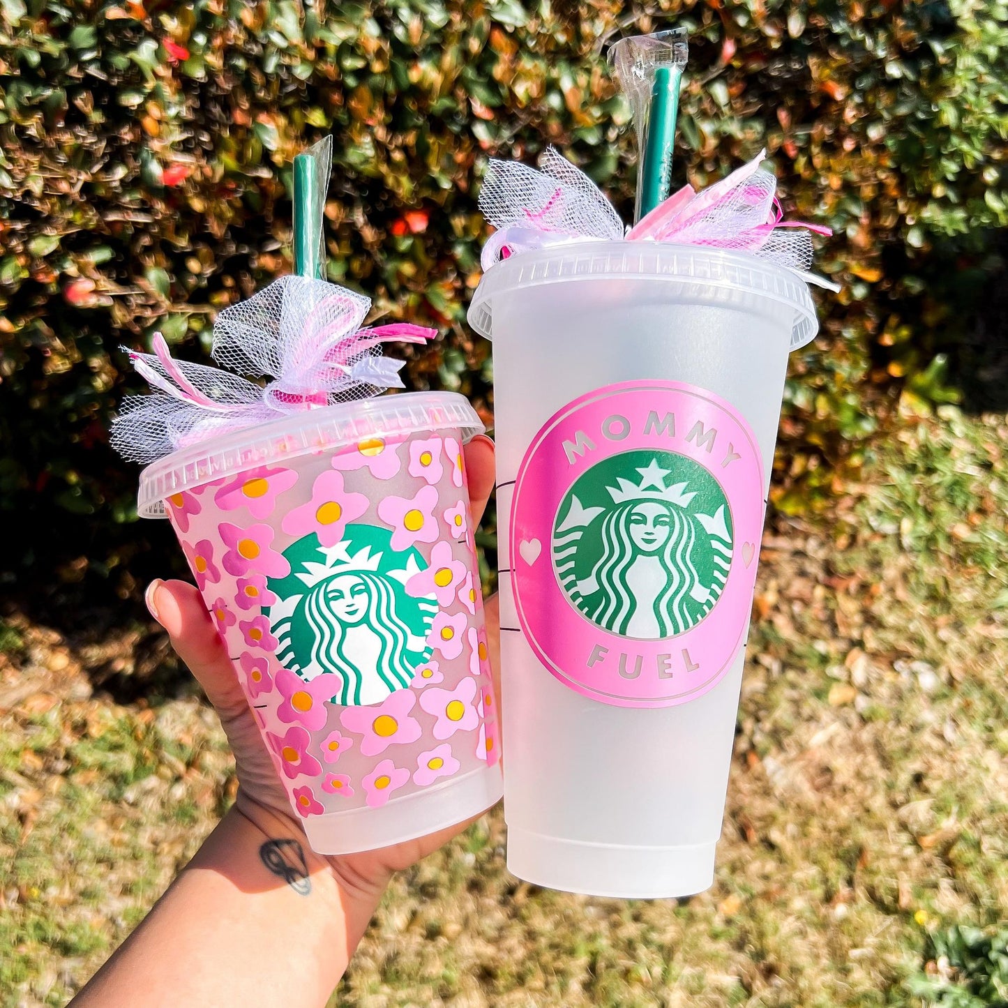 Mommy + Me FLORAL Starbucks Cups