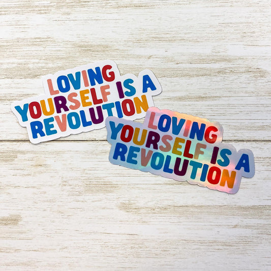 Colorful 'LOVING' Sticker