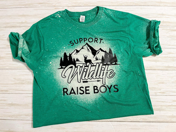 Support Wildlife Raise Boys Mountain Tee